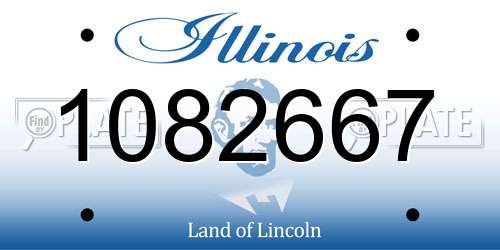 1082667 Illinois License Plate