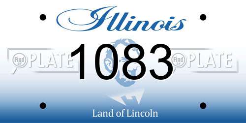 1083 Illinois License Plate