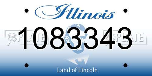 1083343 Illinois License Plate