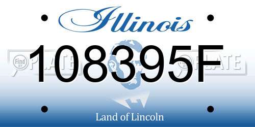 108395F Illinois License Plate