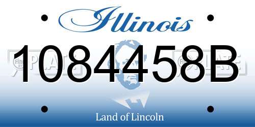 1084458B Illinois License Plate