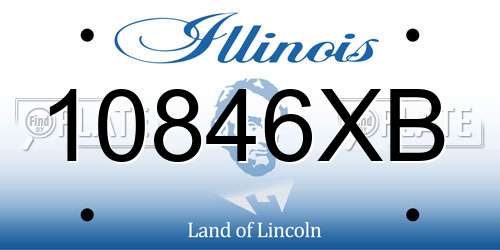 10846XB Illinois License Plate