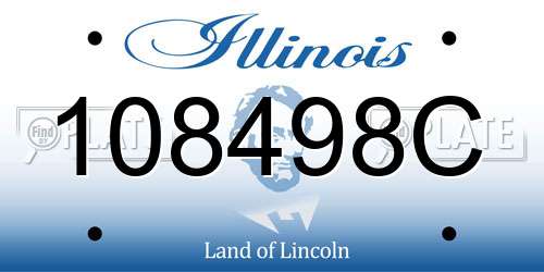 108498C Illinois License Plate