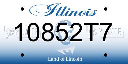 10852T7 Illinois License Plate
