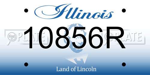 10856R Illinois License Plate