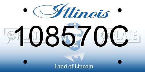 108570C Illinois License Plate