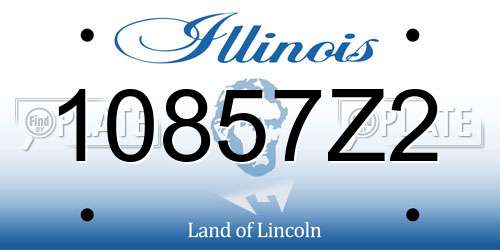 10857Z2 Illinois License Plate