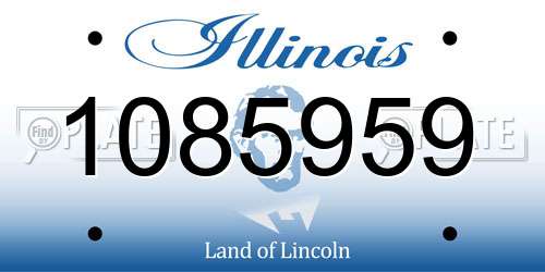 1085959 Illinois License Plate