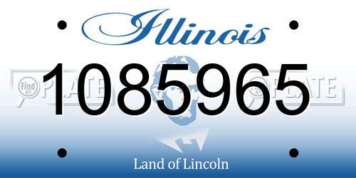 1085965 Illinois License Plate