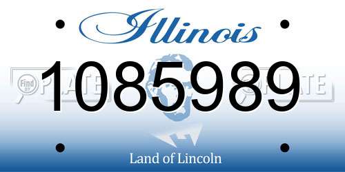 1085989 Illinois License Plate