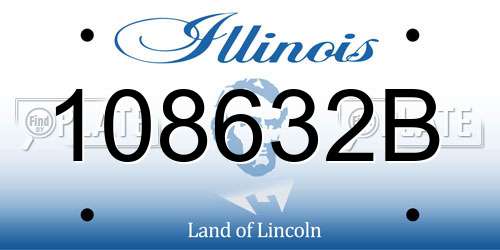 108632B Illinois License Plate
