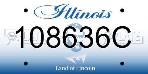108636C Illinois License Plate