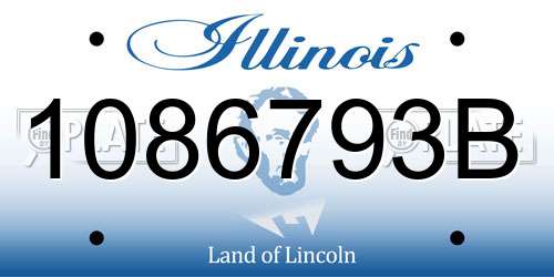 1086793B Illinois License Plate