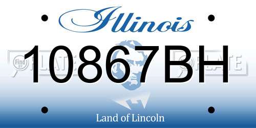 10867BH Illinois License Plate
