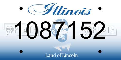 1087152 Illinois License Plate