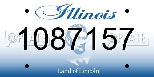 1087157 Illinois License Plate