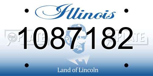 1087182 Illinois License Plate