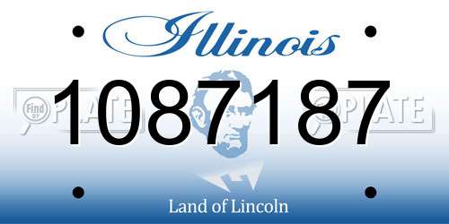 1087187 Illinois License Plate