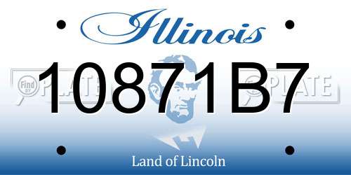 10871B7 Illinois License Plate