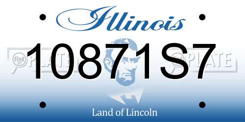 10871S7 Illinois License Plate