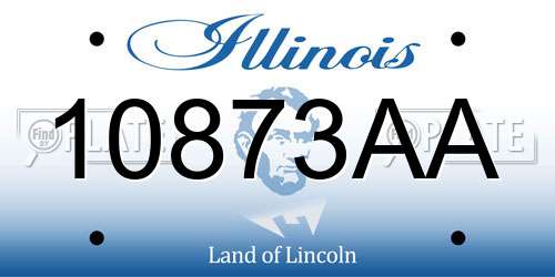 10873AA Illinois License Plate