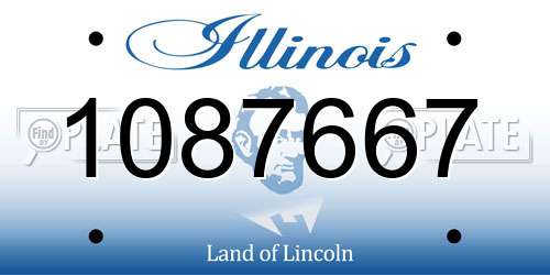 1087667 Illinois License Plate