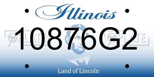 10876G2 Illinois License Plate