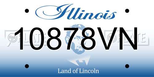 10878VN Illinois License Plate