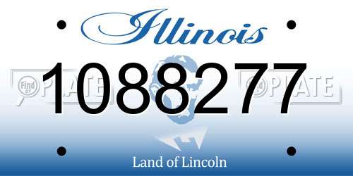 1088277 Illinois License Plate