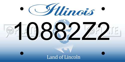 10882Z2 Illinois License Plate