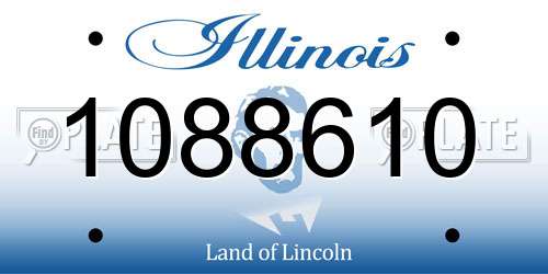 1088610 Illinois License Plate