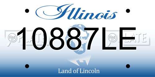 10887LE Illinois License Plate