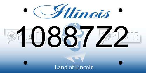 10887Z2 Illinois License Plate