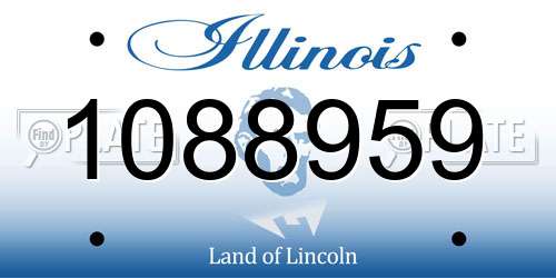 1088959 Illinois License Plate