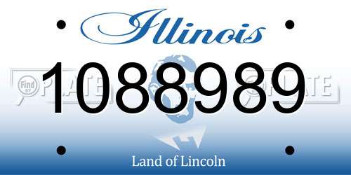 1088989 Illinois License Plate