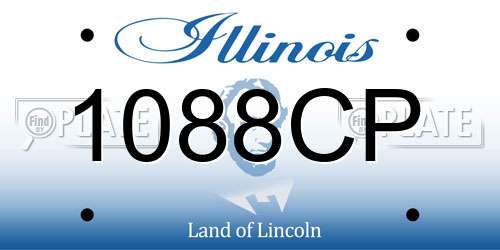 1088CP Illinois License Plate