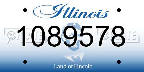 1089578 Illinois License Plate