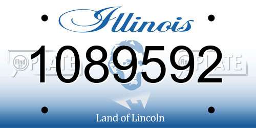 1089592 Illinois License Plate