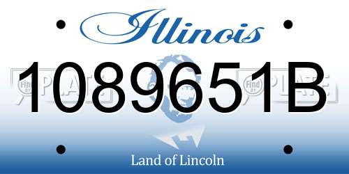 1089651B Illinois License Plate