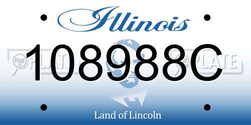 108988C Illinois License Plate