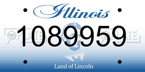 1089959 Illinois License Plate