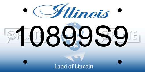 10899S9 Illinois License Plate