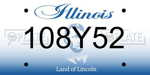 108Y52 Illinois License Plate