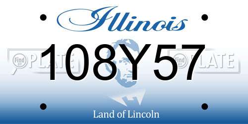108Y57 Illinois License Plate
