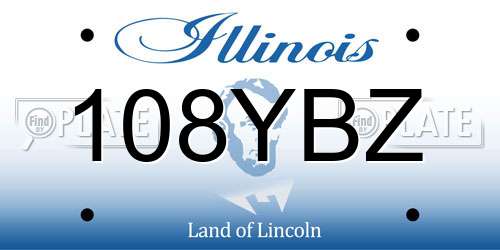 108YBZ Illinois License Plate