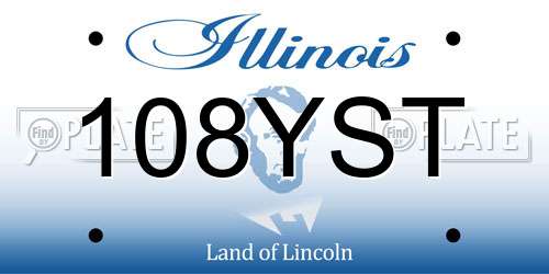 108YST Illinois License Plate