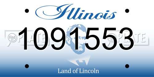 1091553 Illinois License Plate