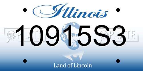 10915S3 Illinois License Plate