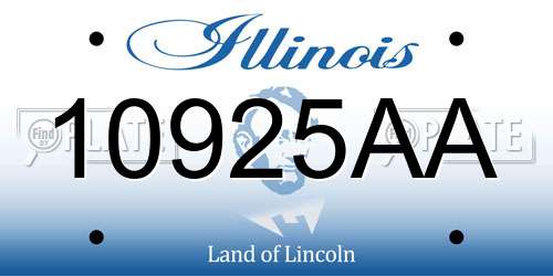 10925AA Illinois License Plate