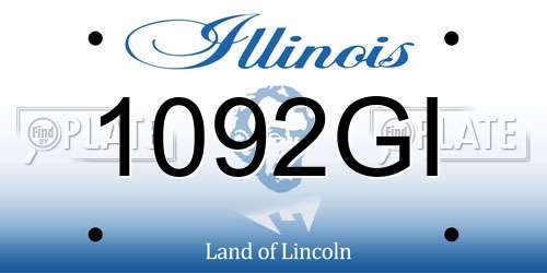 1092GI Illinois License Plate